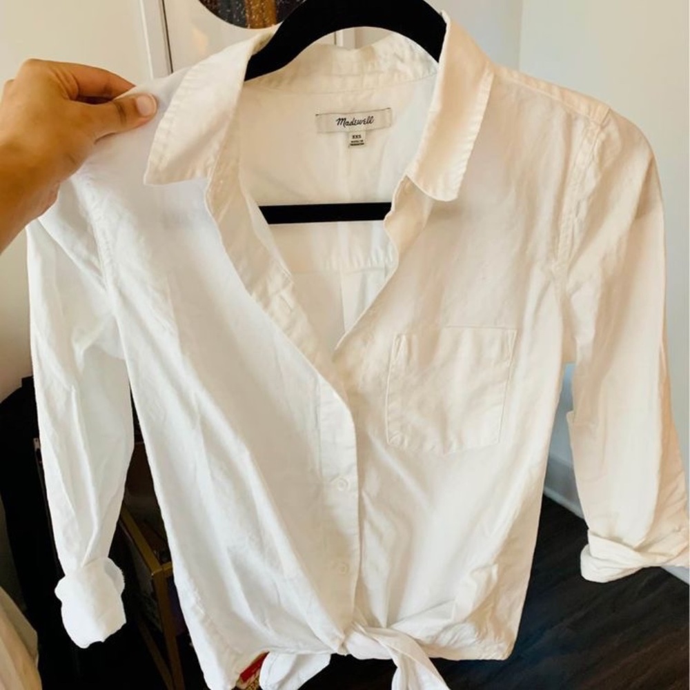 Madewell Button Up Front Tie Top